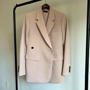 Theory Light Pink Double Breasted Blazer